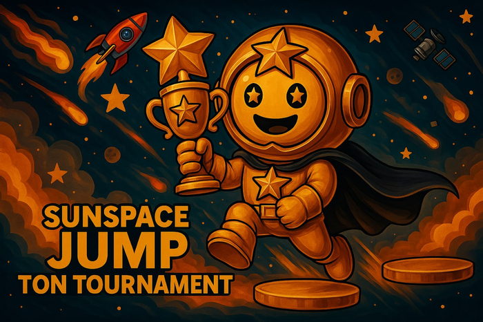 Telegram-игра SunSpace JUMP — это свежая аркада в духе классического Doodle Jump, но с реальными криптовалютными призами
